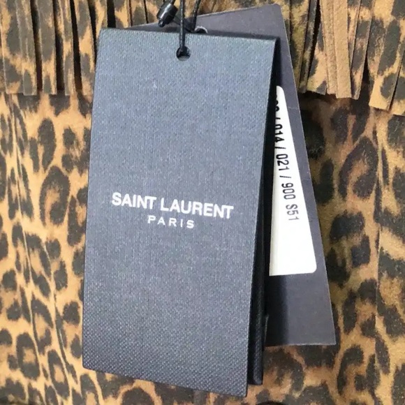 Vintage! Rare! New! ๐St.Laurent Leopard Fringe Curtis Jacket Sz. 38 NWT ๐๐ - Picture 11 of 16